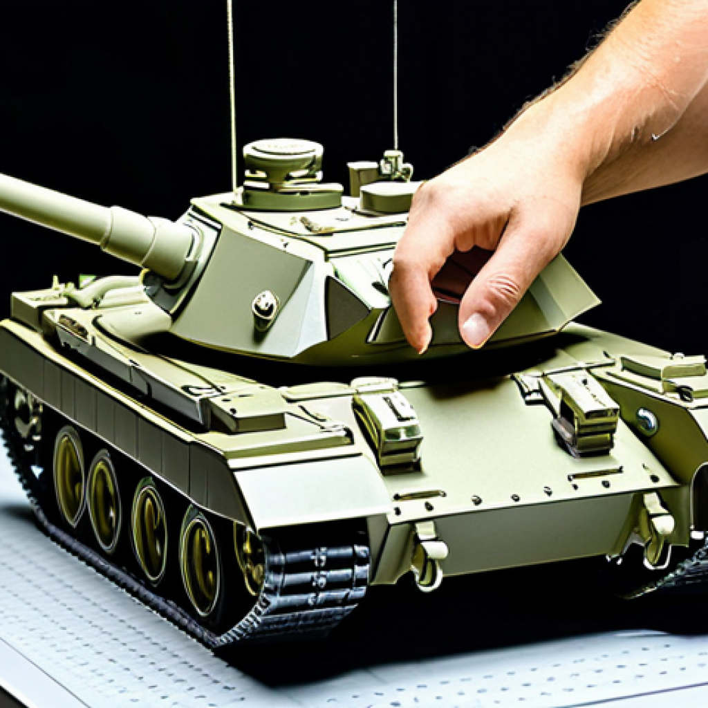 Assembling the Model**
"A hobbyist carefully assembling a Tamiya tank model, showcasing detailed parts and instruction manual on a clean workbench, fully clothed, appropriate content, safe for work, perfect anatomy, well-formed hands, natural pose, professional lighting, family-friendly."
**
