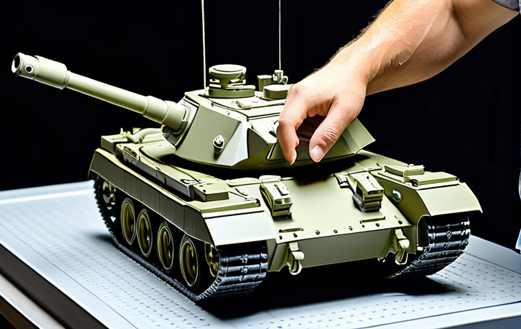 Assembling the Model**
"A hobbyist carefully assembling a Tamiya tank model, showcasing detailed parts and instruction manual on a clean workbench, fully clothed, appropriate content, safe for work, perfect anatomy, well-formed hands, natural pose, professional lighting, family-friendly."
**